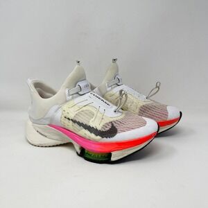 Nike Air Zoom Tempo Next% FlyEase Shoes Wms 10 Rawdacious White Neon DJ5435-100‎